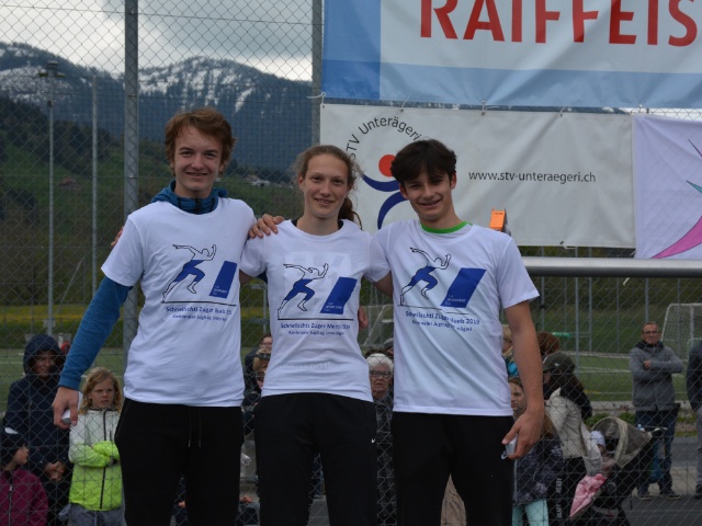 Alain Staehelin, Lieke Wehrung, Nick Gareis (von links)
